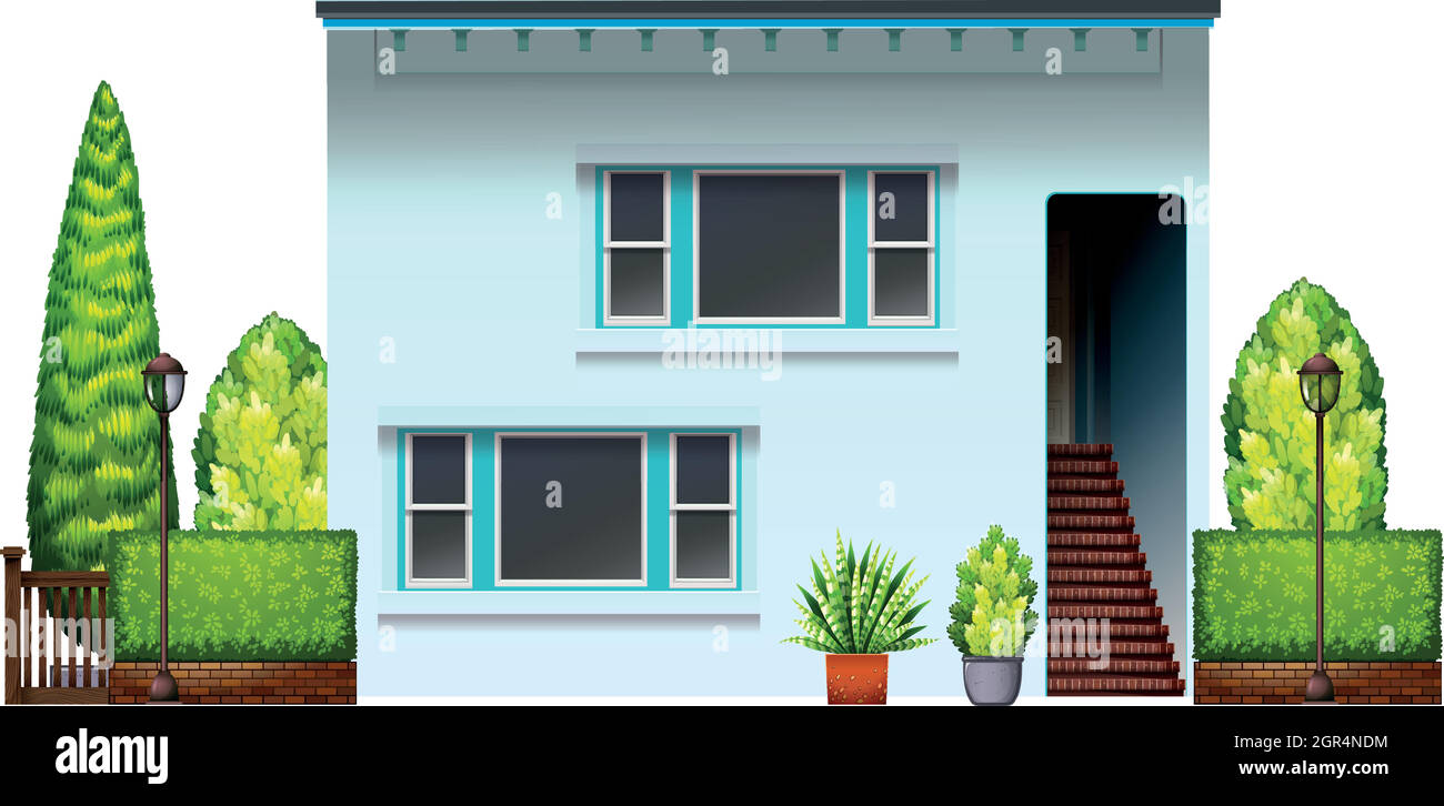 A big residential house with plants Stock Vector Image & Art - Alamy