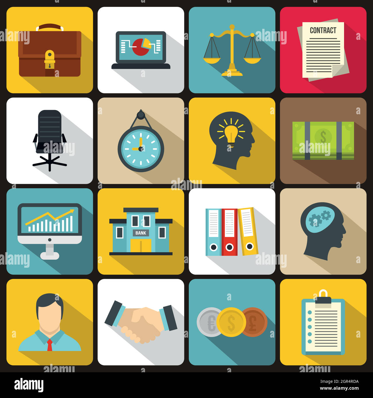 Banking icons set, flat style Stock Vector Image & Art - Alamy