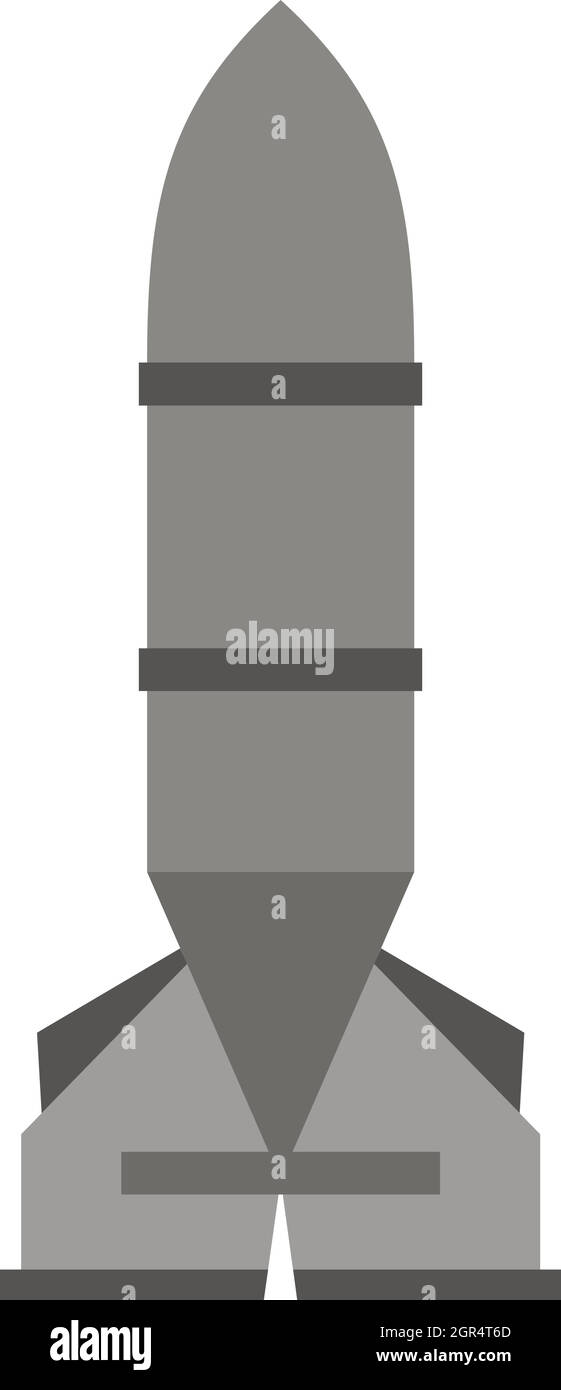 Rocket bomb icon, flat style Stock Vector Image & Art - Alamy