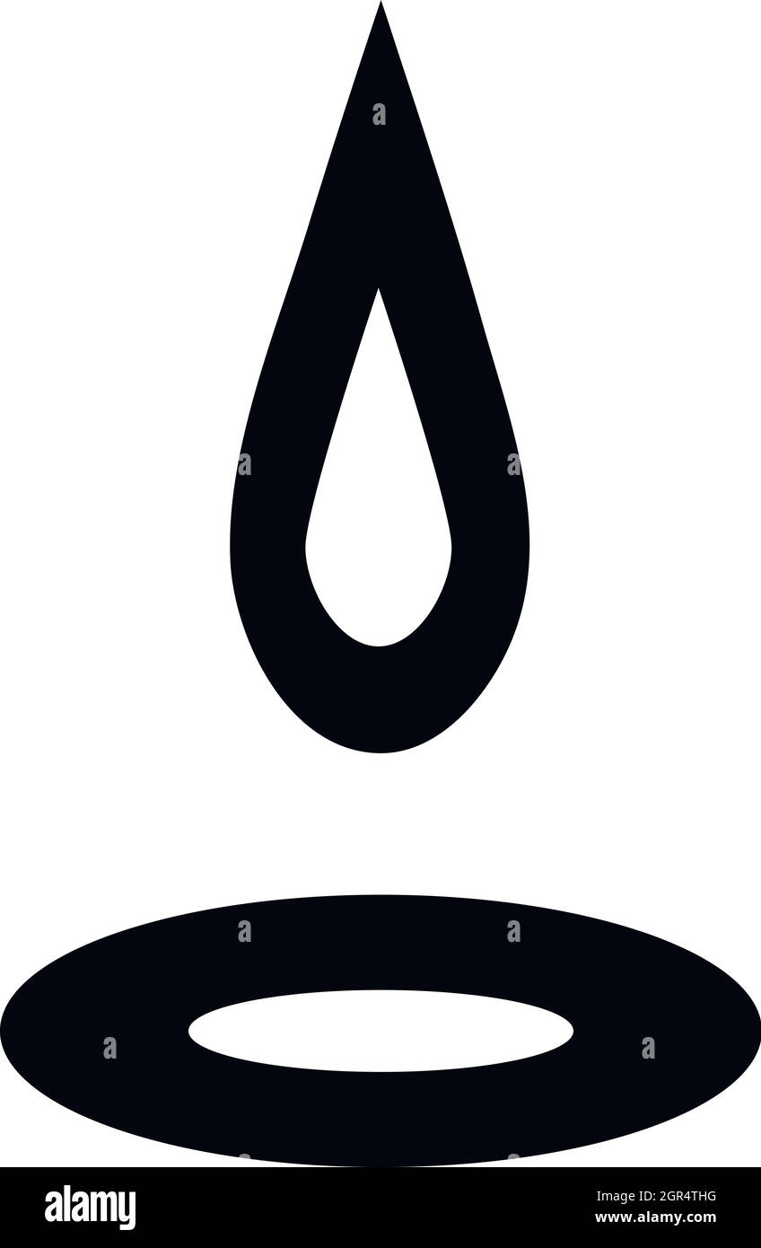 Black white water drop Stock Vector Images - Alamy