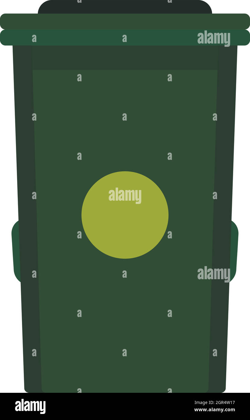 Trash bin icon, flat style Stock Vector Image & Art - Alamy