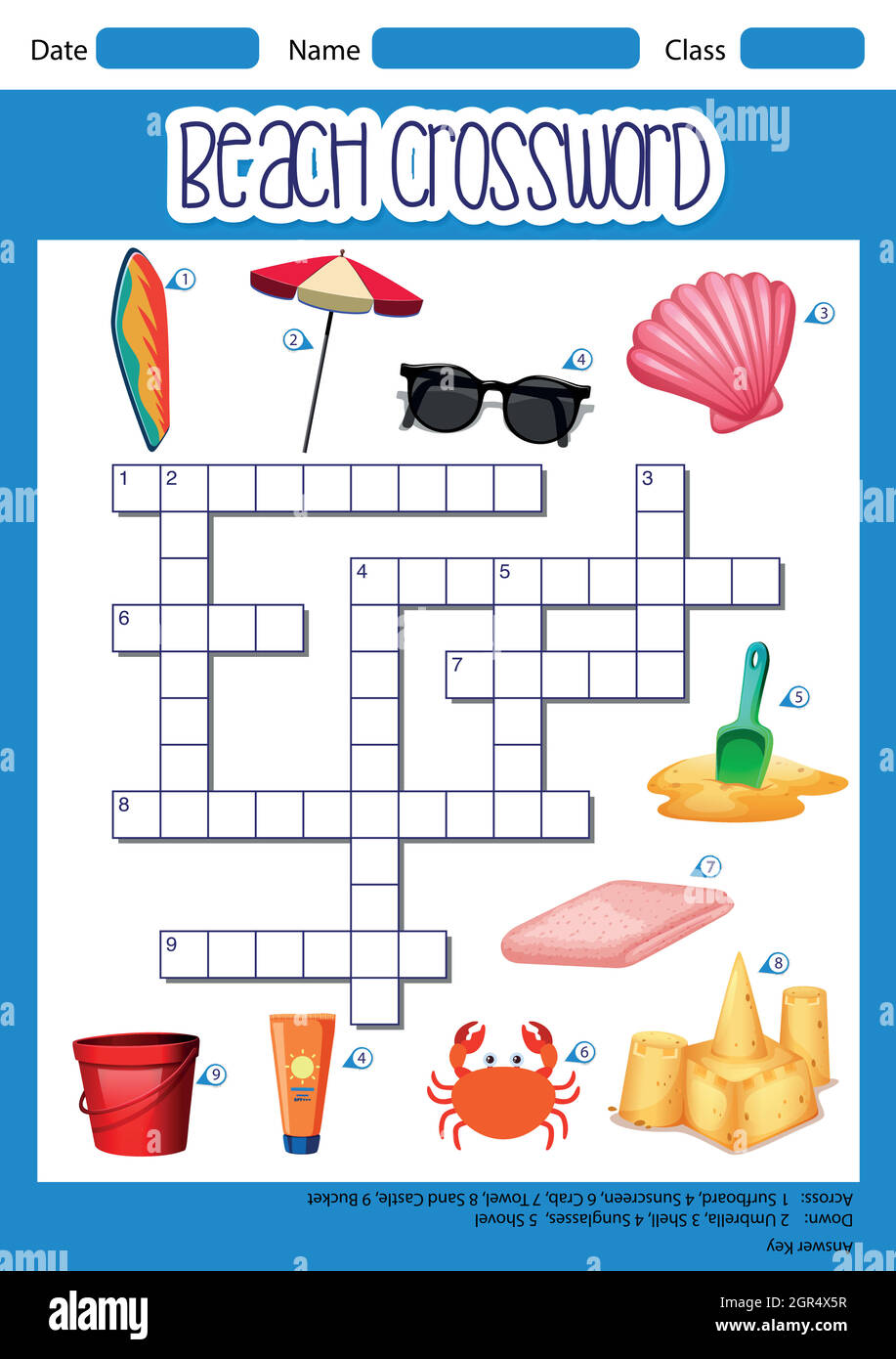Beach element crossword template Stock Vector Image Art Alamy Beach element crossword template Stock Vector Image Art Alamy