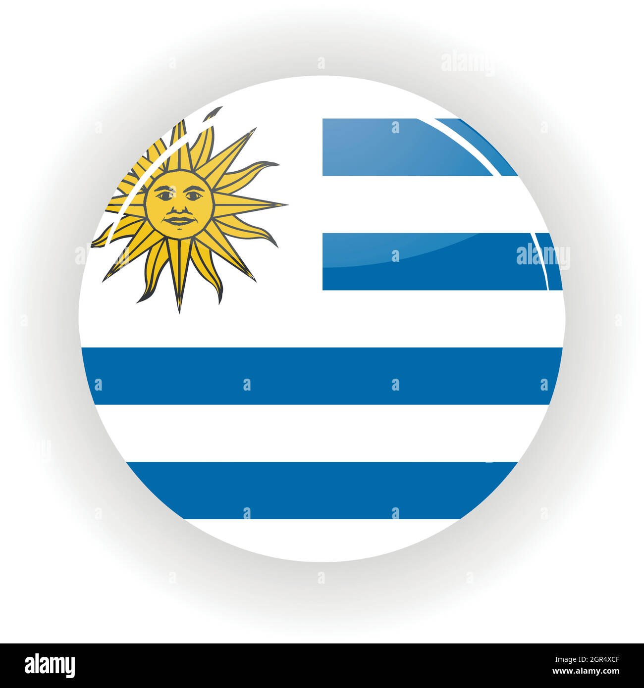 Uruguay icon circle Stock Vector