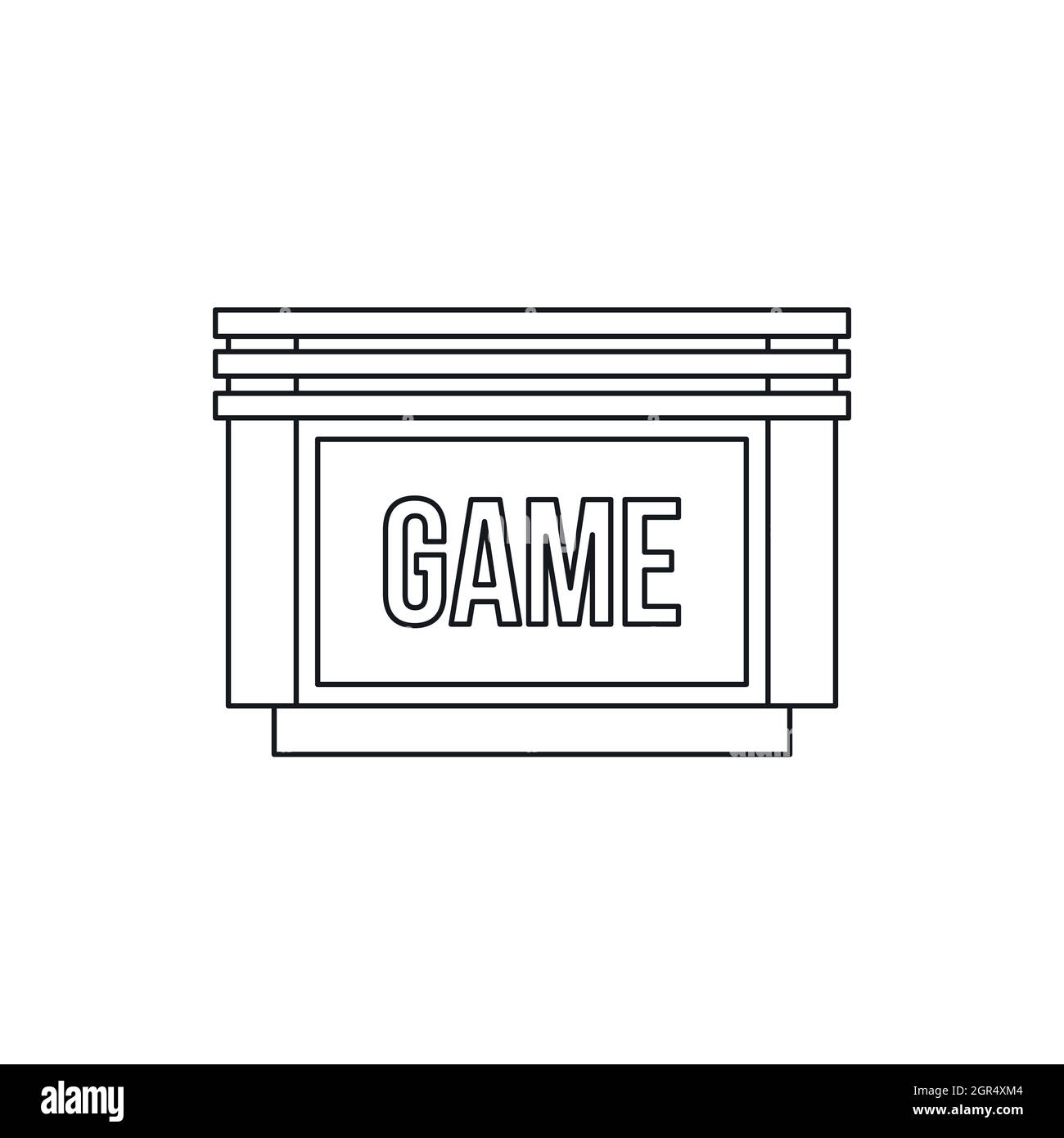 Games floppy disk icon, outline style Stock Vector