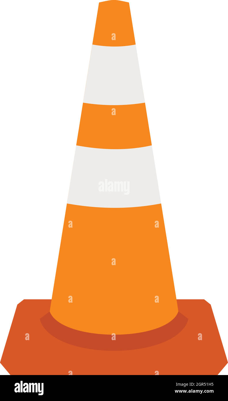 Traffic cone icon in flat style Stock Vector Image & Art - Alamy