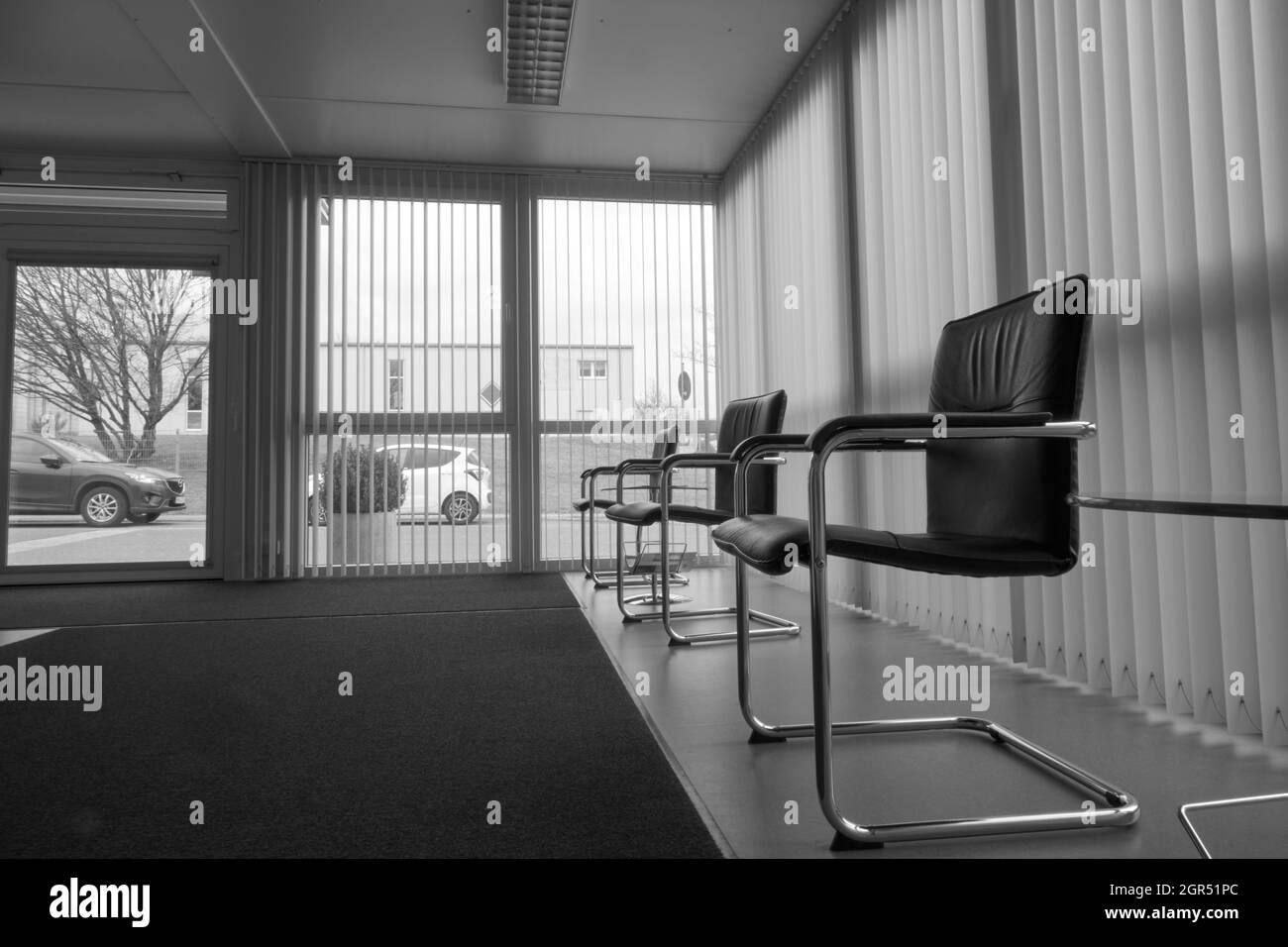 Waiting room built structure Black and White Stock Photos & Images - Alamy