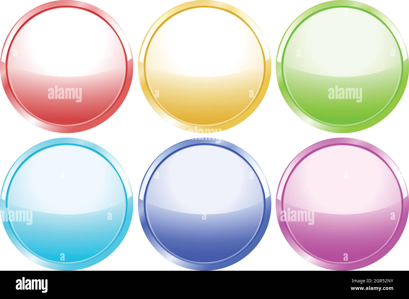 Colorful round web buttons Stock Vector
