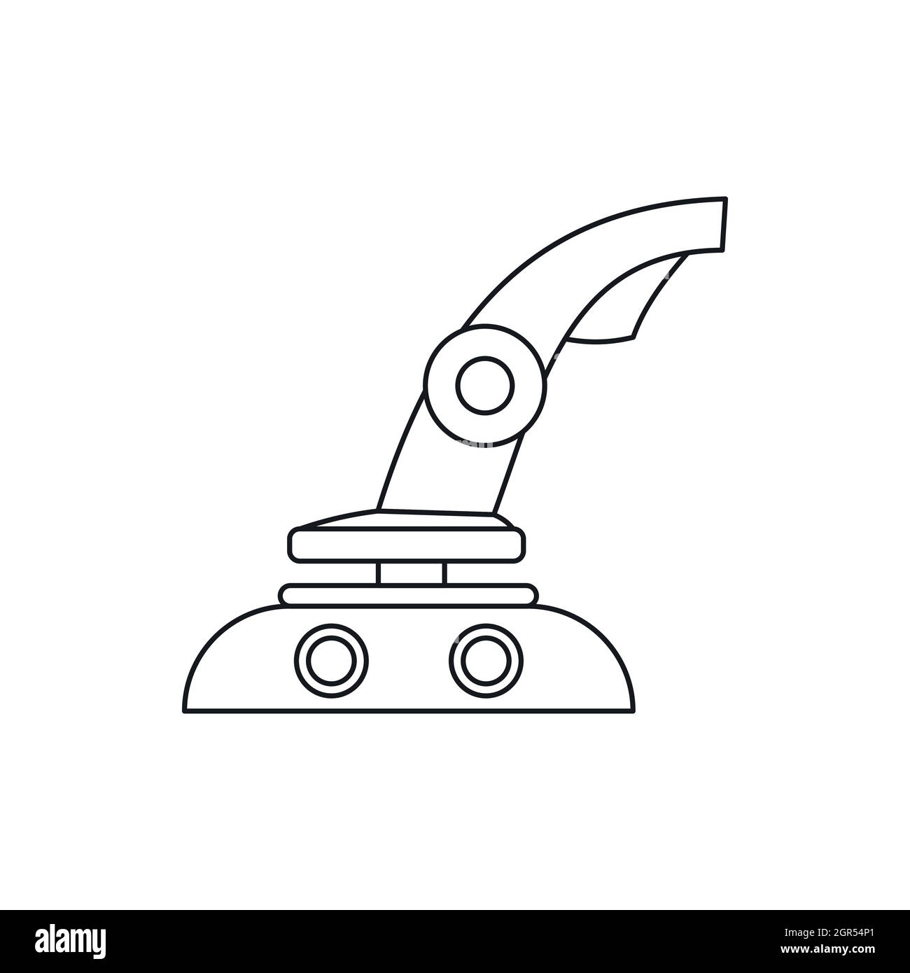 Computer video game joystick icon, outline style Stock Vector