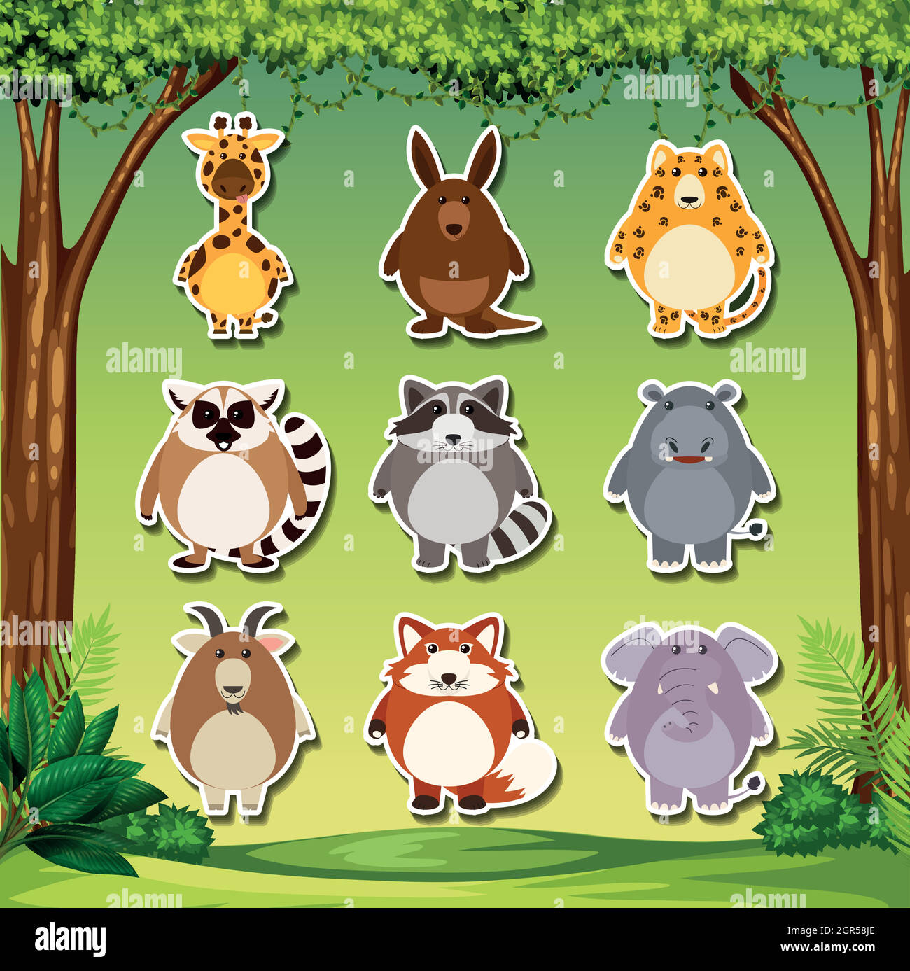 Nacnic Lemure Animale Sorridente Variopinta Stampe Di Poster Da