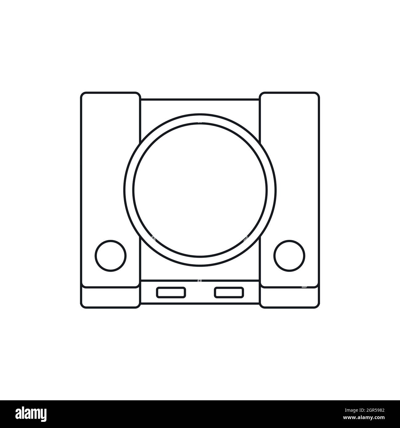 Video game console icon, outline style Stock Vector