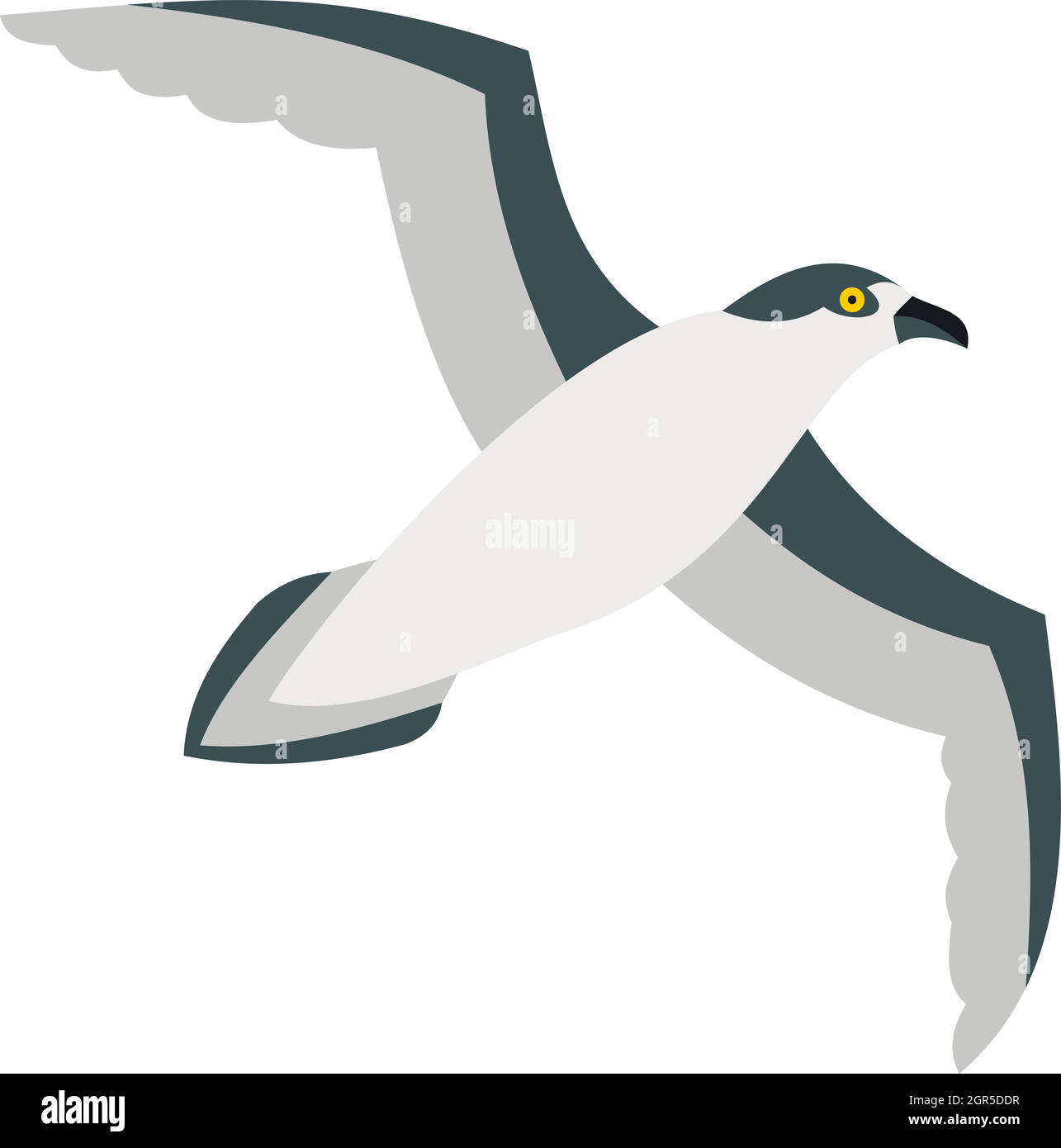 Sea gull icon in flat style Stock Vector Image & Art - Alamy