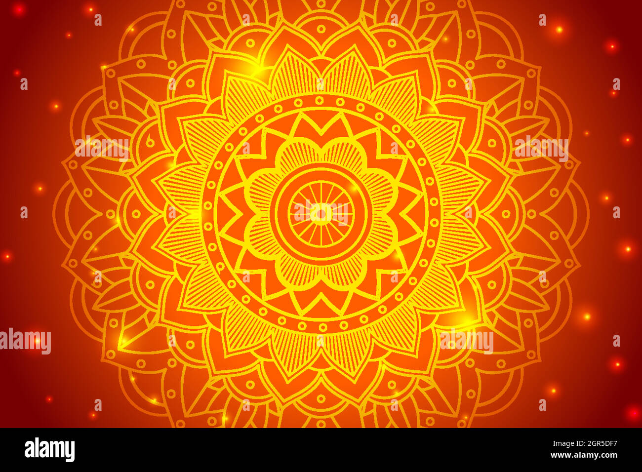 Background design with yellow mandala pattern Stock Vector Image & Art -  Alamy