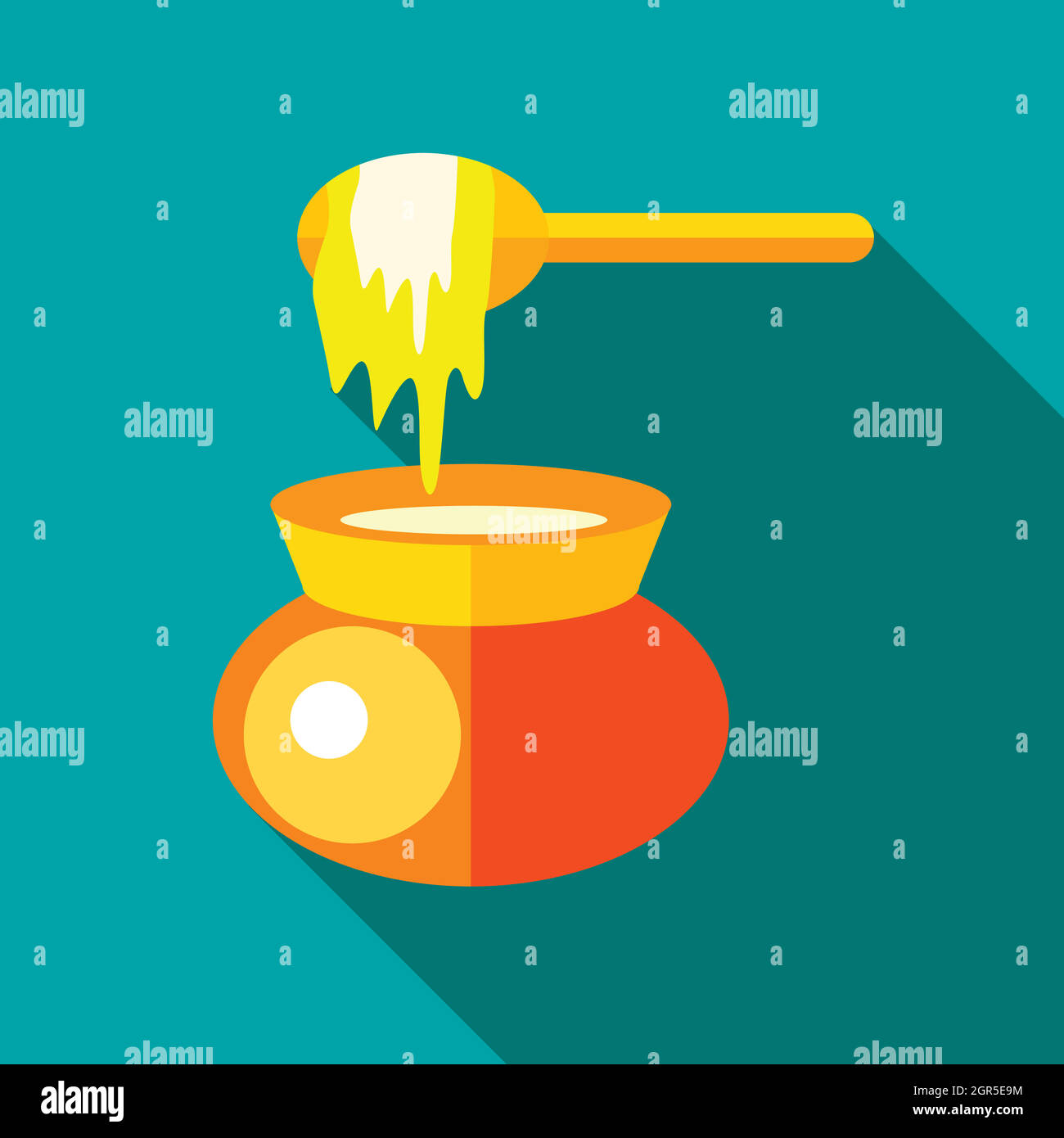 Jar of honey icon, flat style Stock Vector Image & Art - Alamy