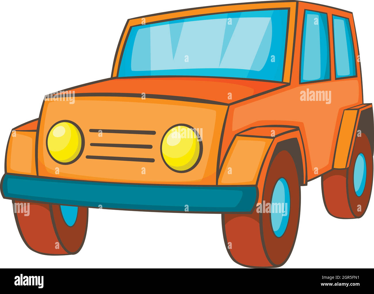 Big orange truck Stock Vector Images Alamy