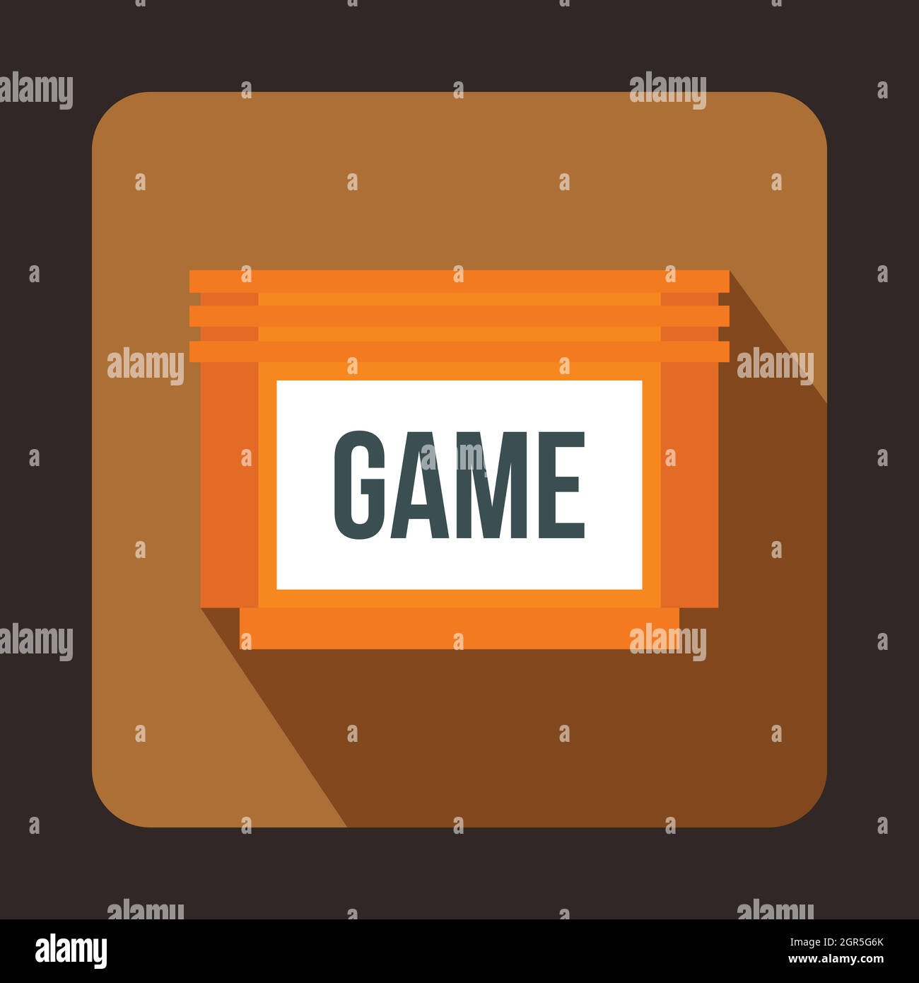 Games floppy disk icon, flat style Stock Vector