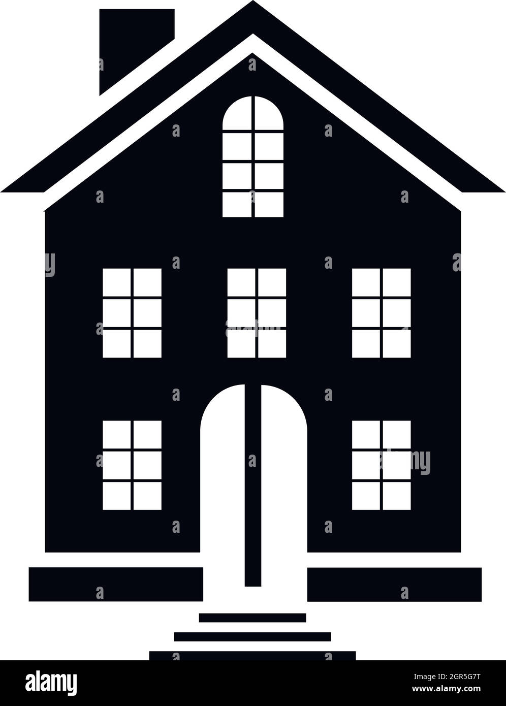 A three-storey building icon, simple style Stock Vector Image & Art - Alamy