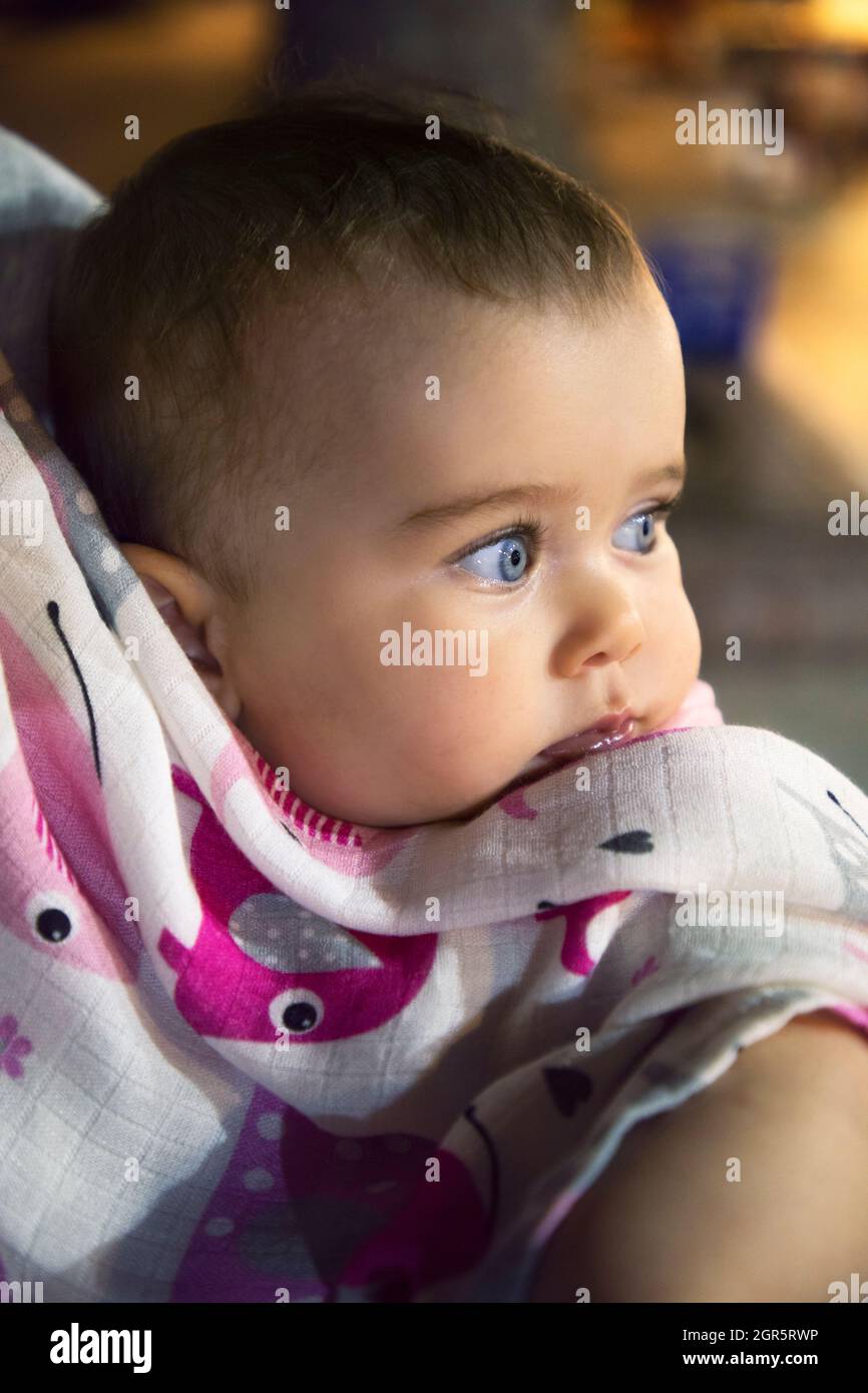 Portrait Of Cute Baby Girl Stock Photo - Alamy
