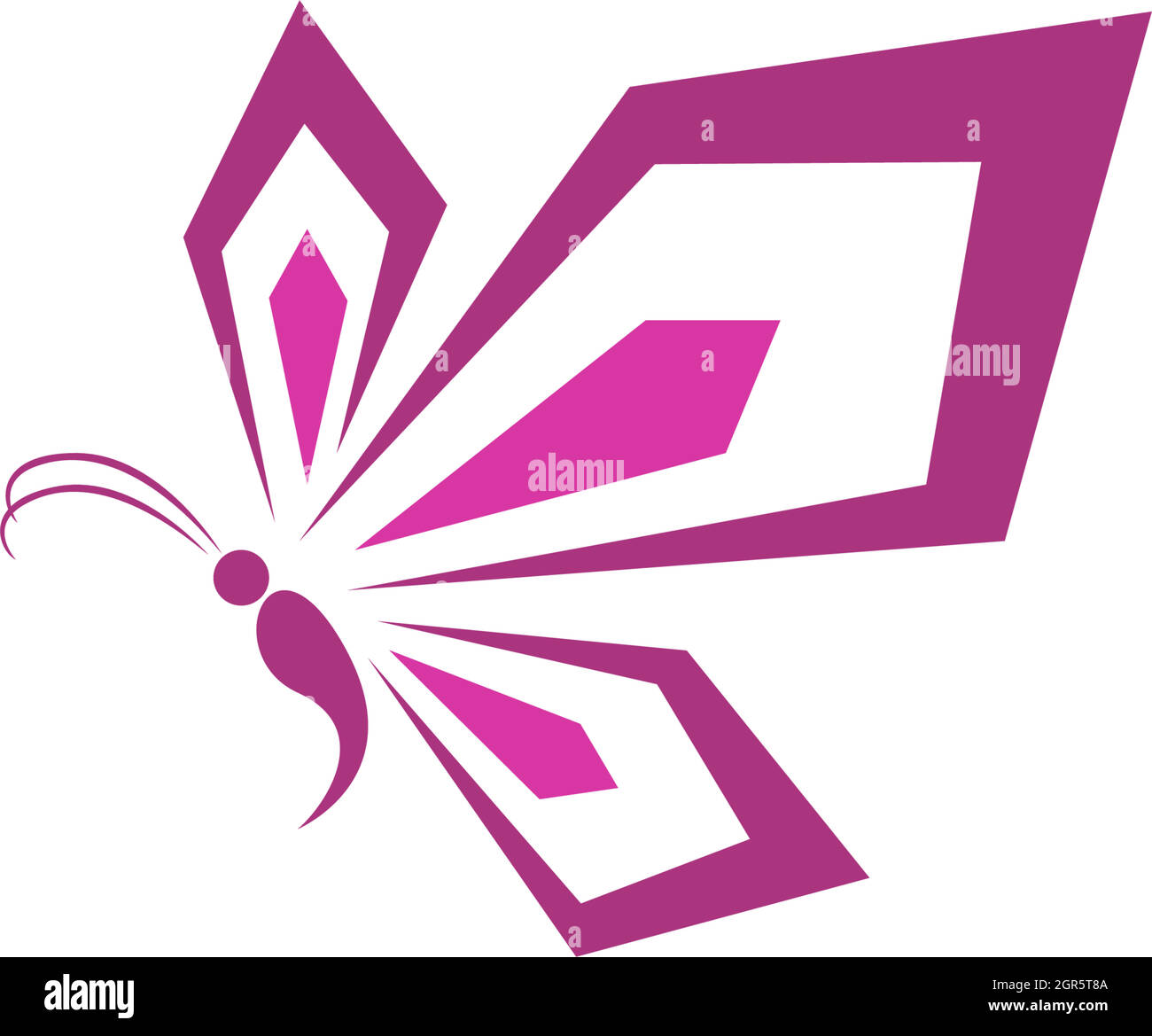 Butterfly icon logo design concept template illustration Stock Vector