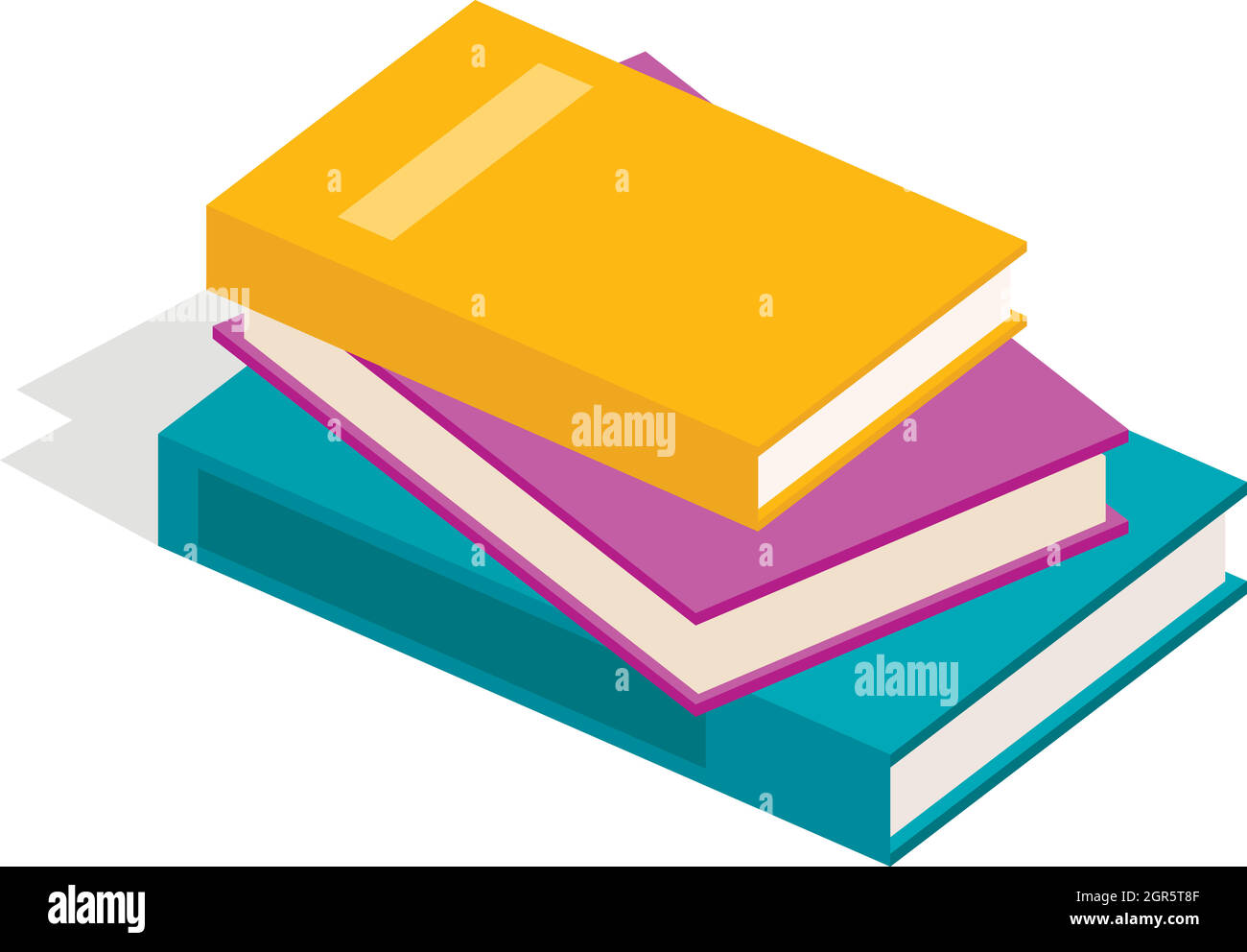 Book stack isometric education Stock Vector Images - Alamy