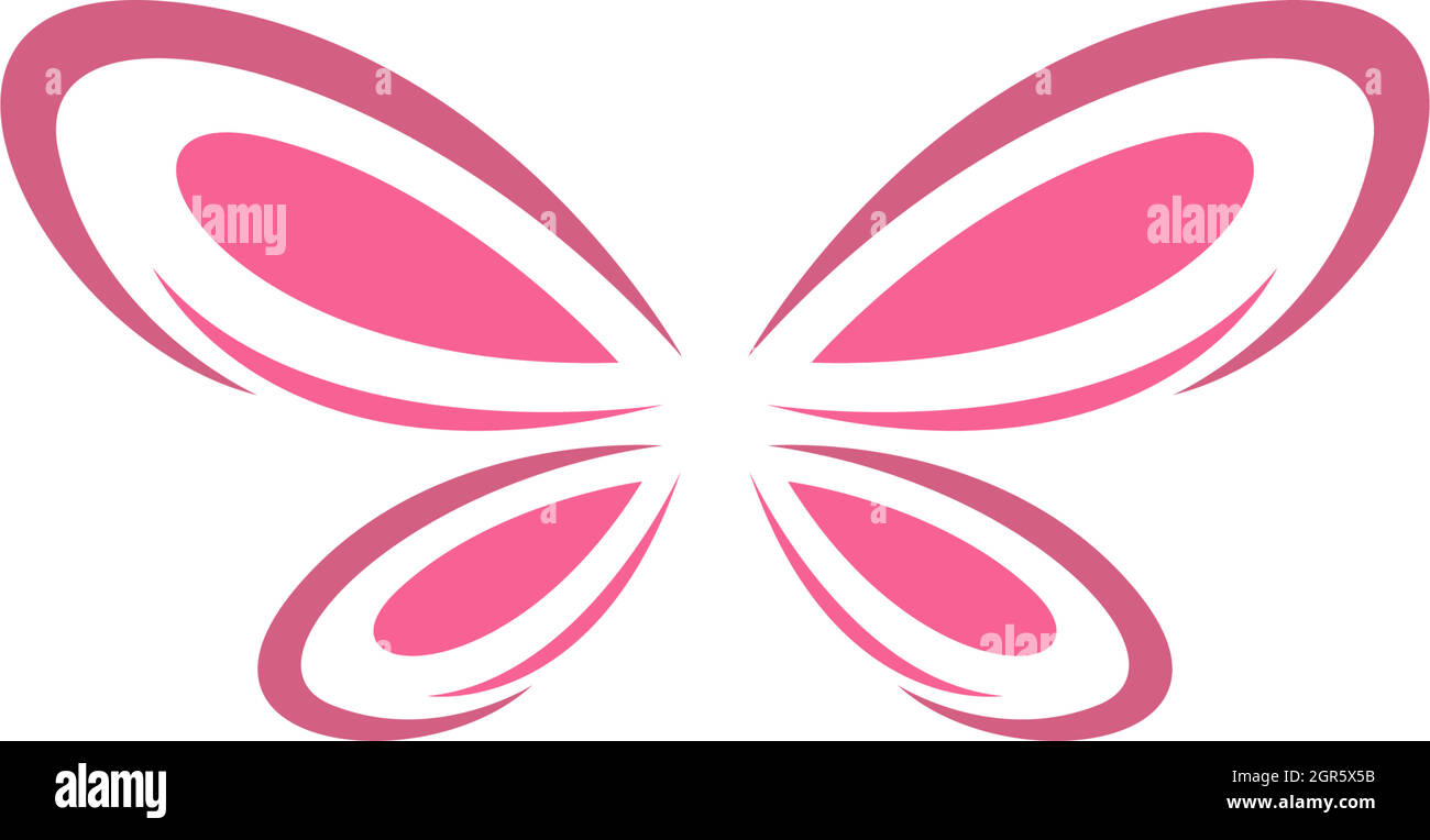 Butterfly icon logo design concept template illustration Stock Vector