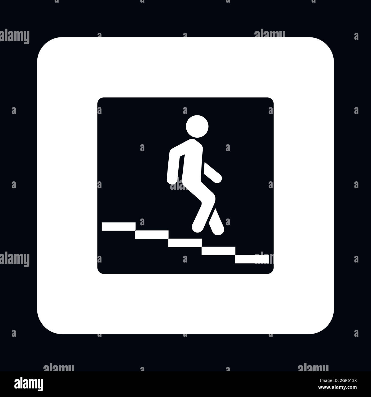 Sign escalator icon, simple style Stock Vector