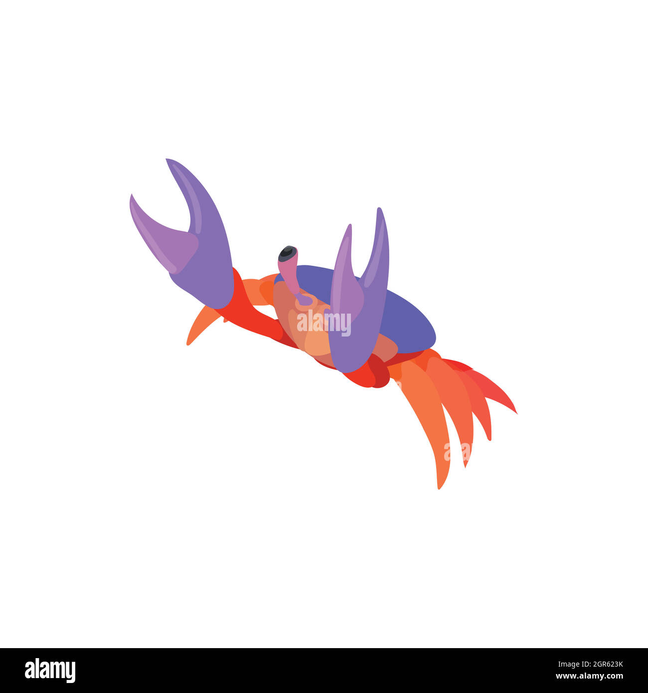 River crab icon, cartoon style Stock Vector