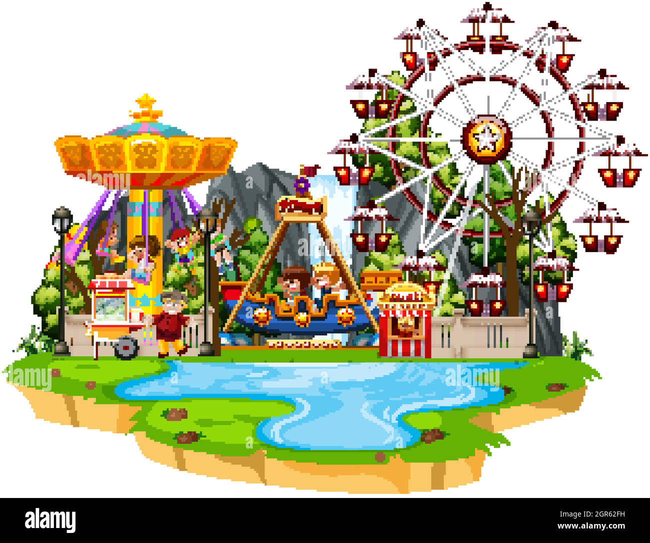 Little girl playing in water Cut Out Stock Images & Pictures - Alamy