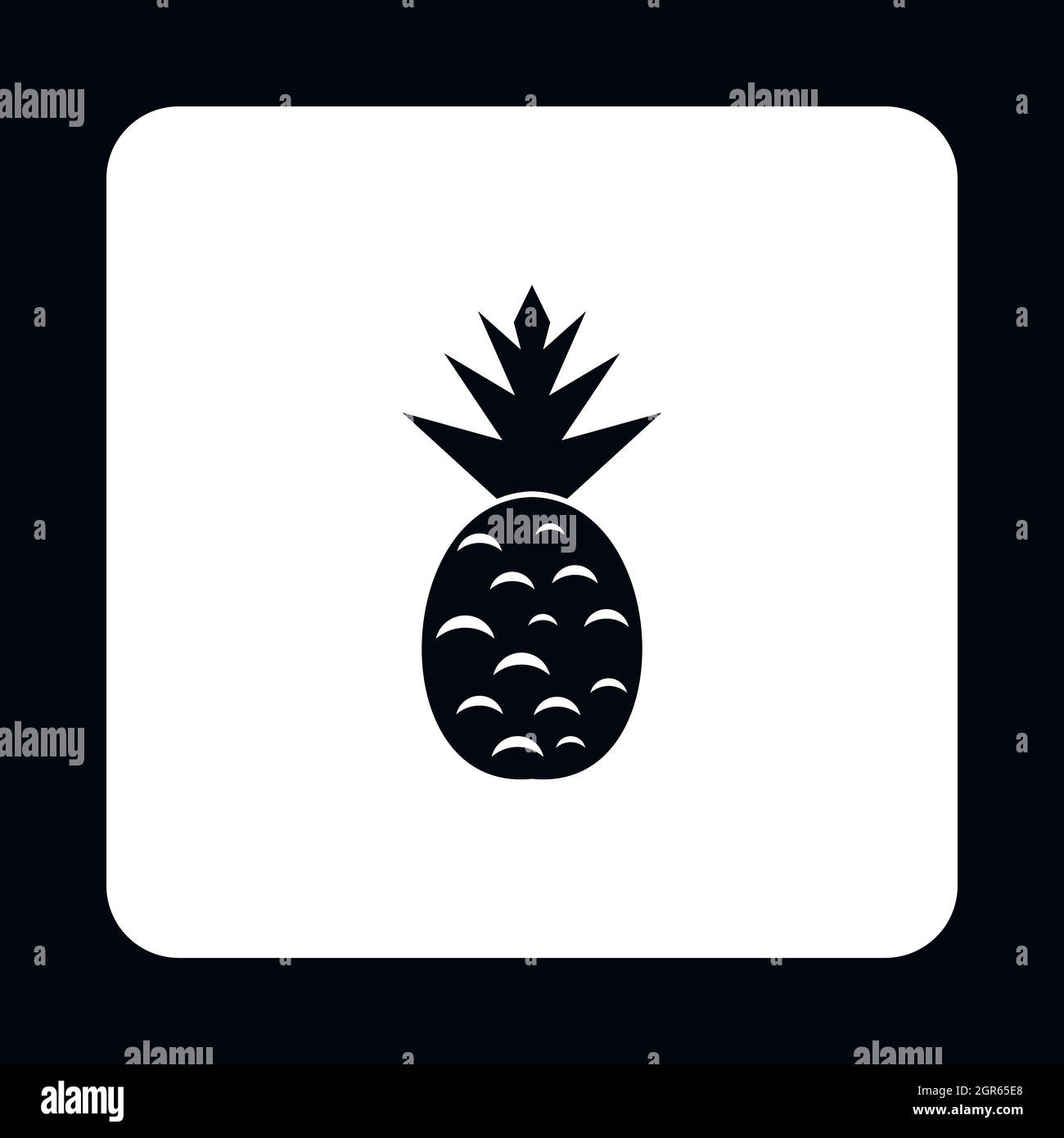 Pineapple black vector icon Stock Vector Images - Alamy