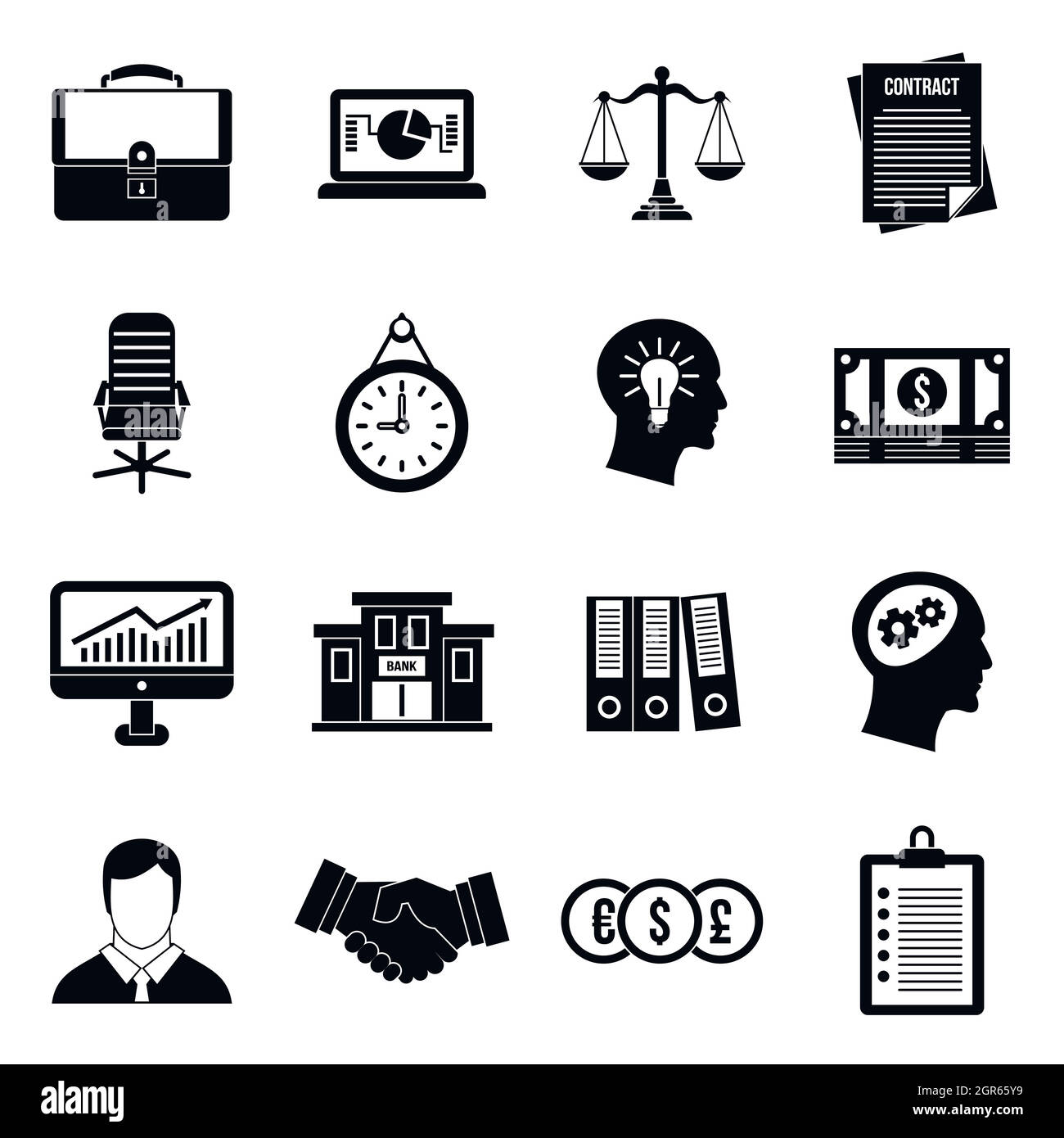 Cash icons set simple Cut Out Stock Images & Pictures - Alamy