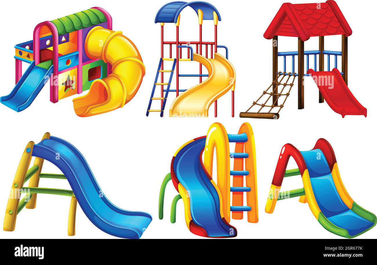 Set of colourful slides Stock Vector