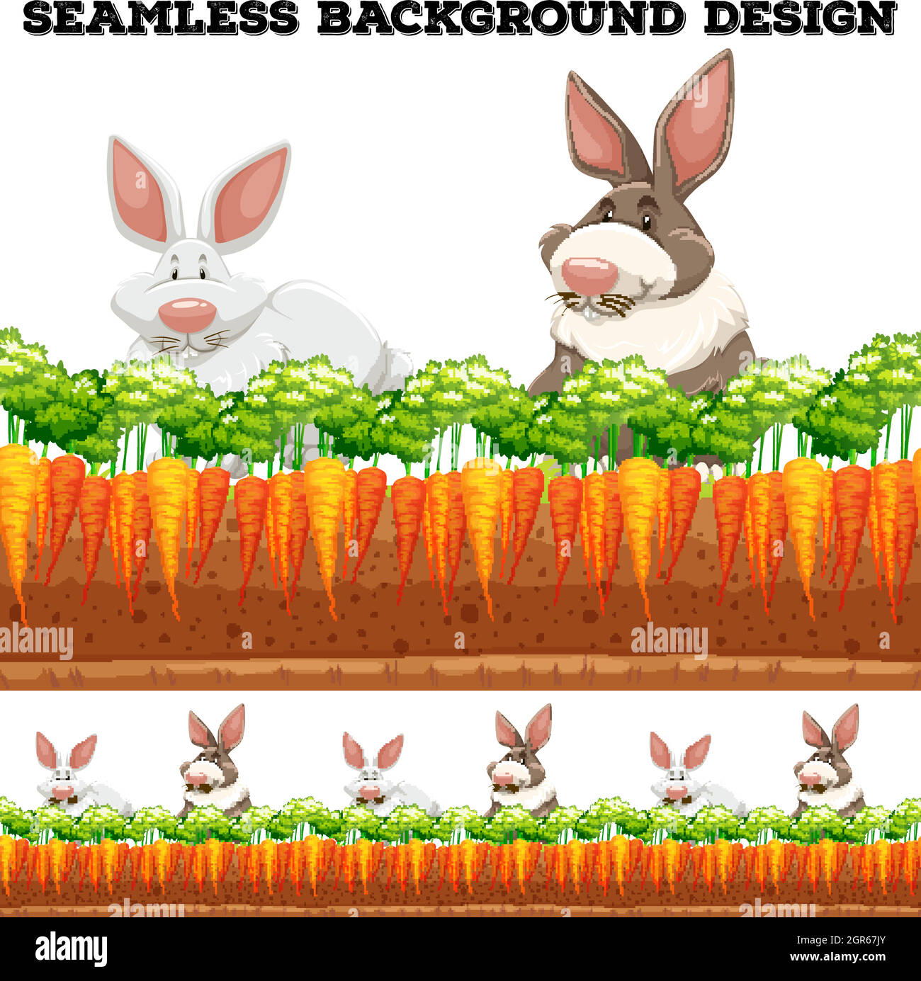 Rabbits and carrot farm Stock Vector Image & Art - Alamy