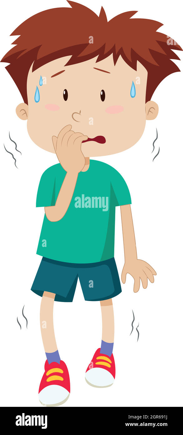 Little boy with scared face Stock Vector Image & Art - Alamy
