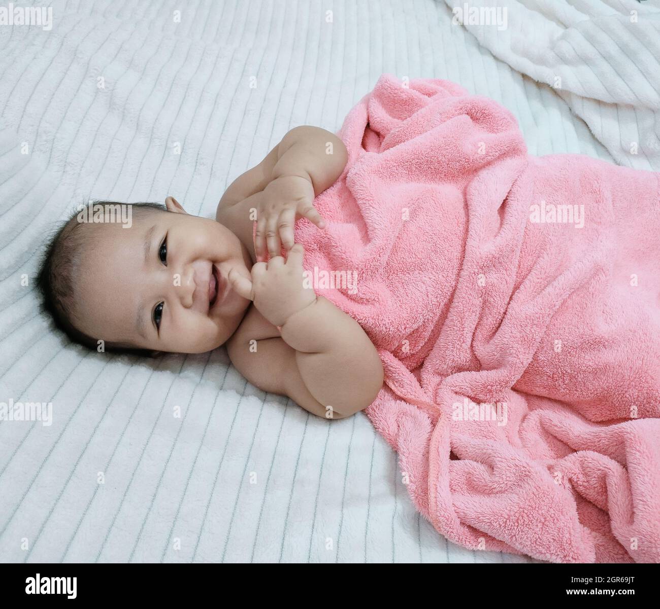 Baby sleep on back crib hires stock photography and images Alamy