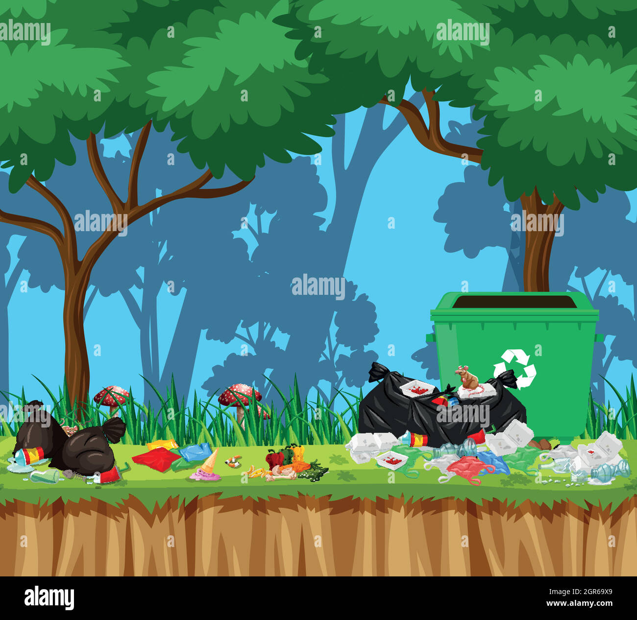 Litter in nature Stock Vector Images Alamy