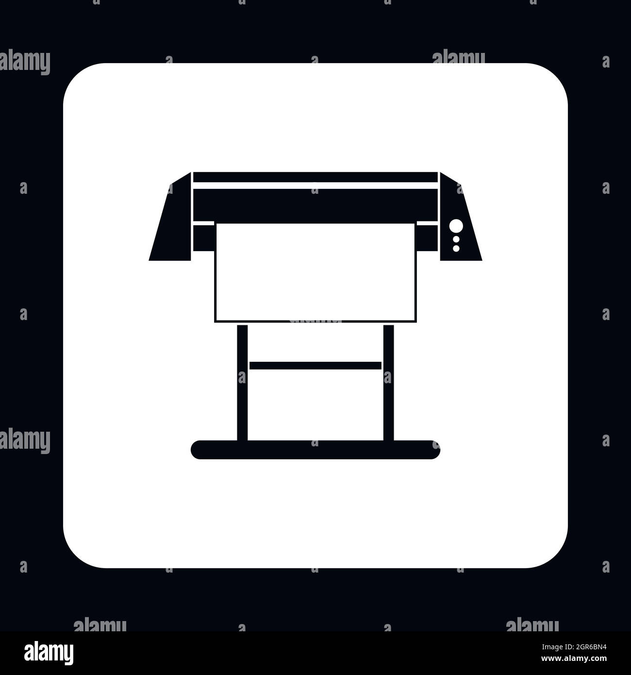 Large format printer icon, simple style Stock Vector