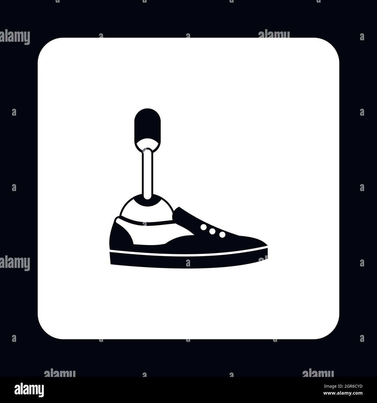 Prosthetic leg icon, simple style Stock Vector