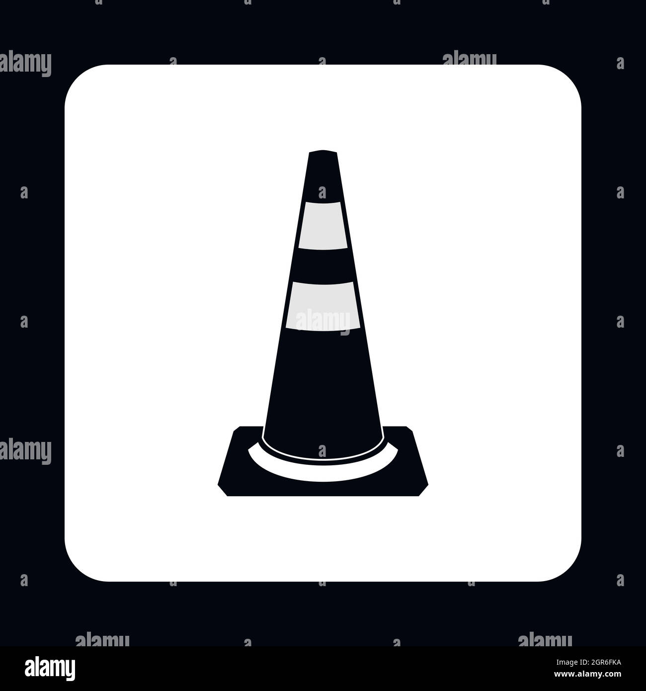 Construction cone icon, simple style Stock Vector Image & Art Alamy