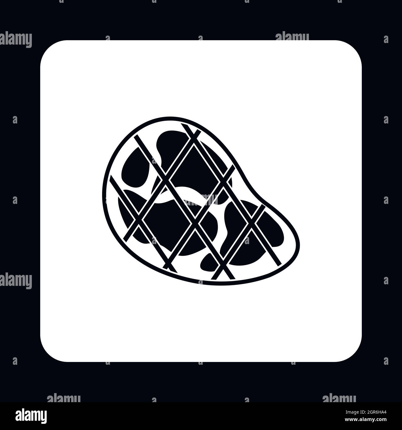 Fried steak icon, simple style Stock Vector Image & Art - Alamy