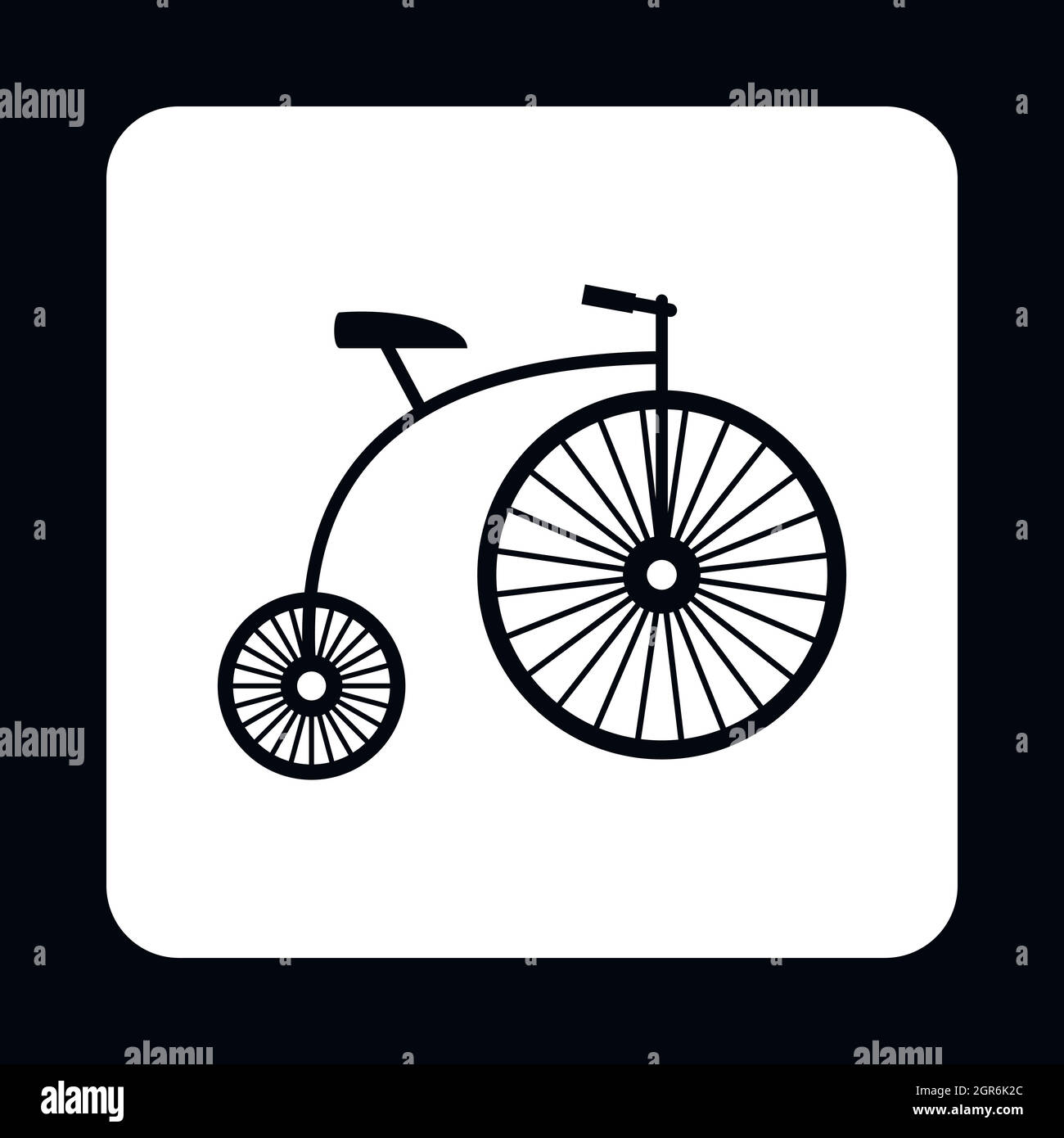 Retro bike icon, simple style Stock Vector