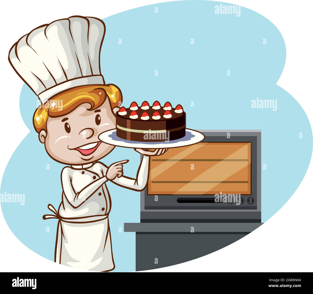 A Chef Baking Cake Bakery Stock Vector Image & Art Alamy