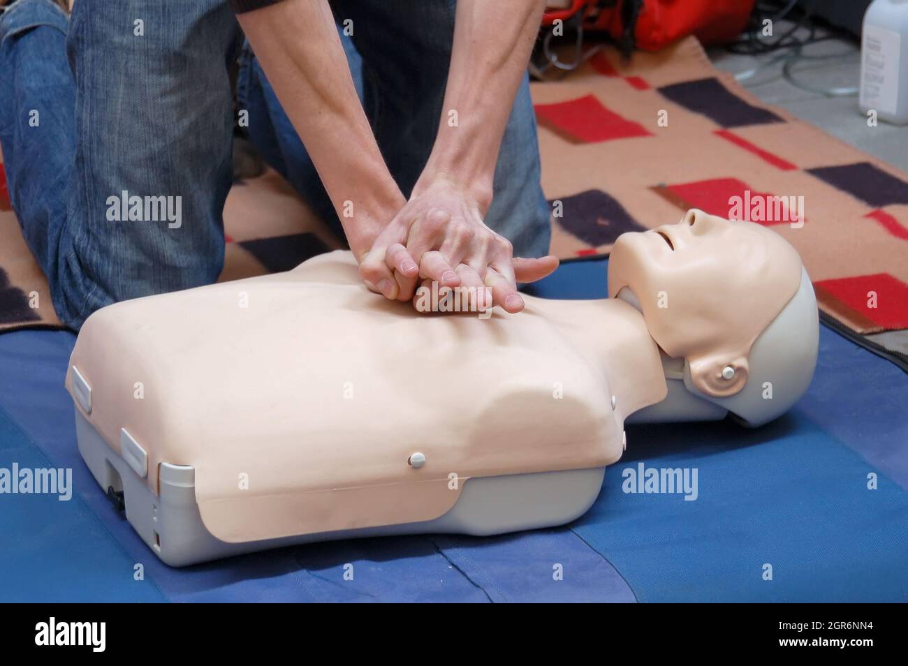 Resustitation Training Using First-aid Dummy Stock Photo