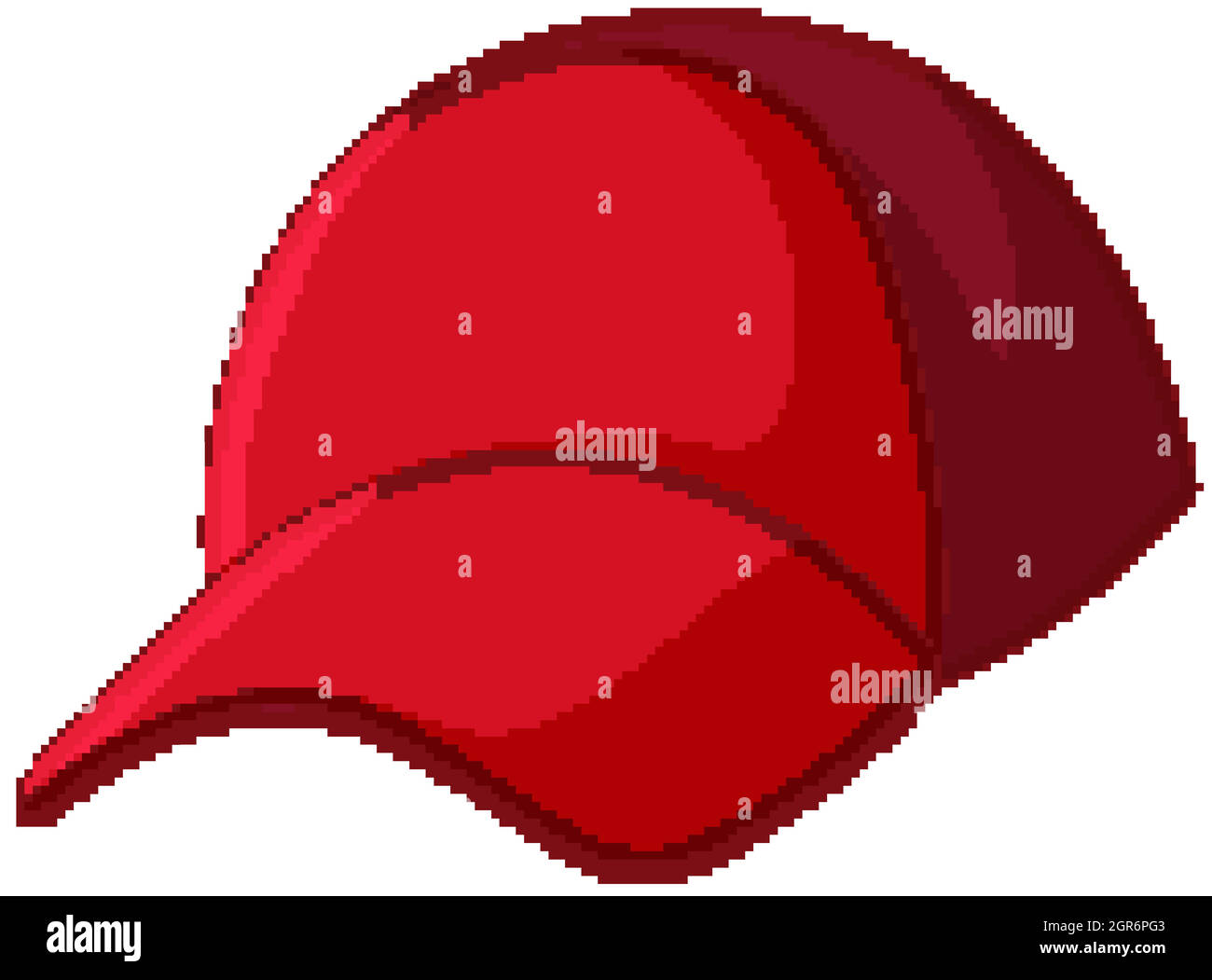 Red cap in cartoon style isolated on white background Stock Vector