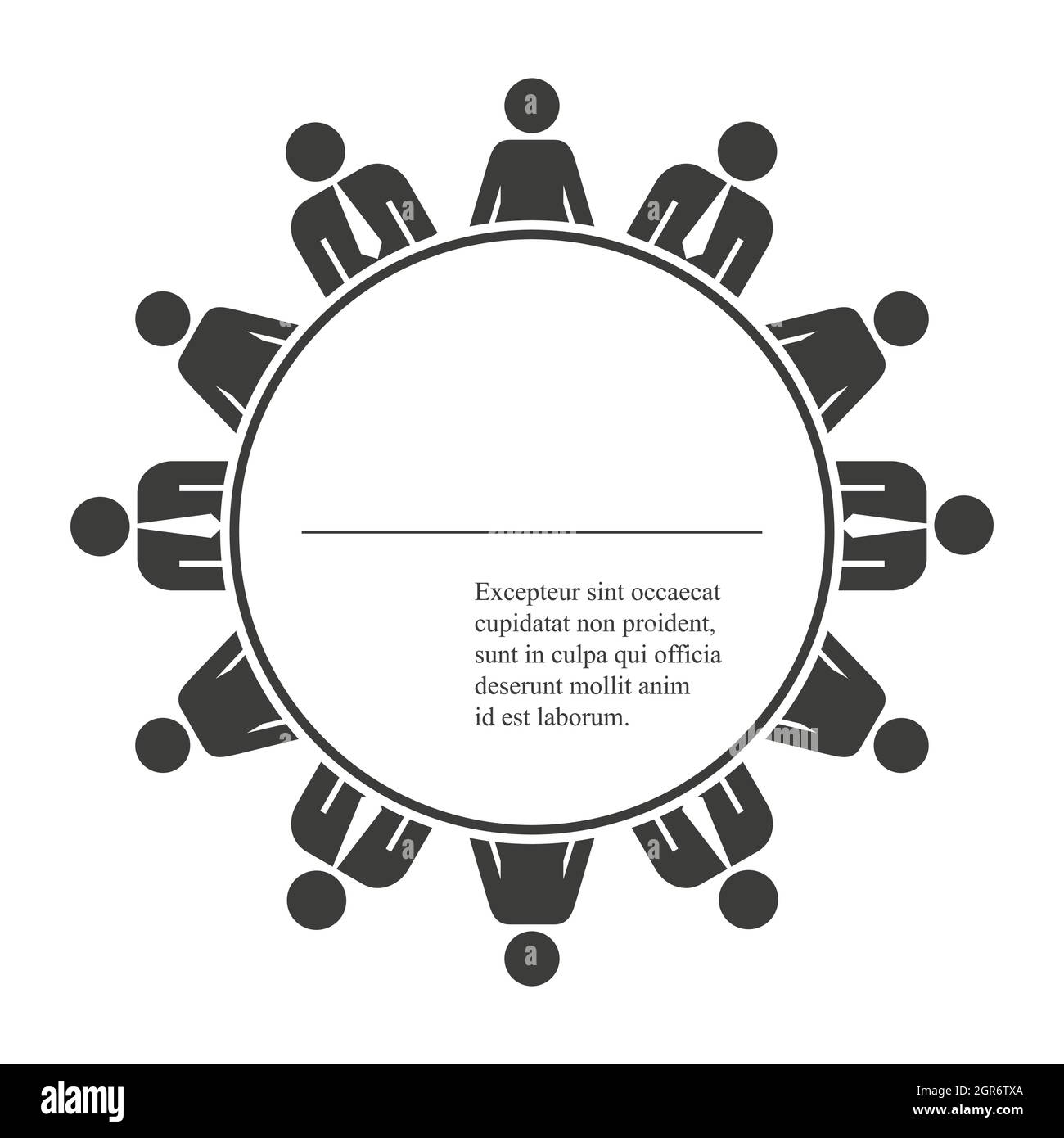 Business meeting. Round table. Group of men and women in conference