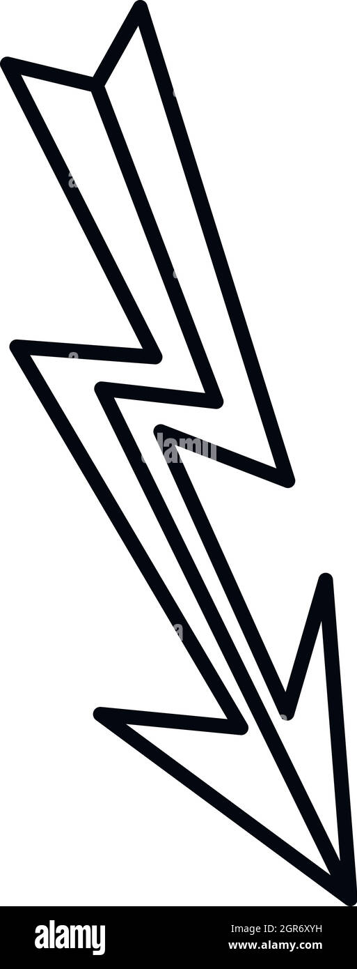 Lightning icon in outline style Stock Vector Image & Art - Alamy