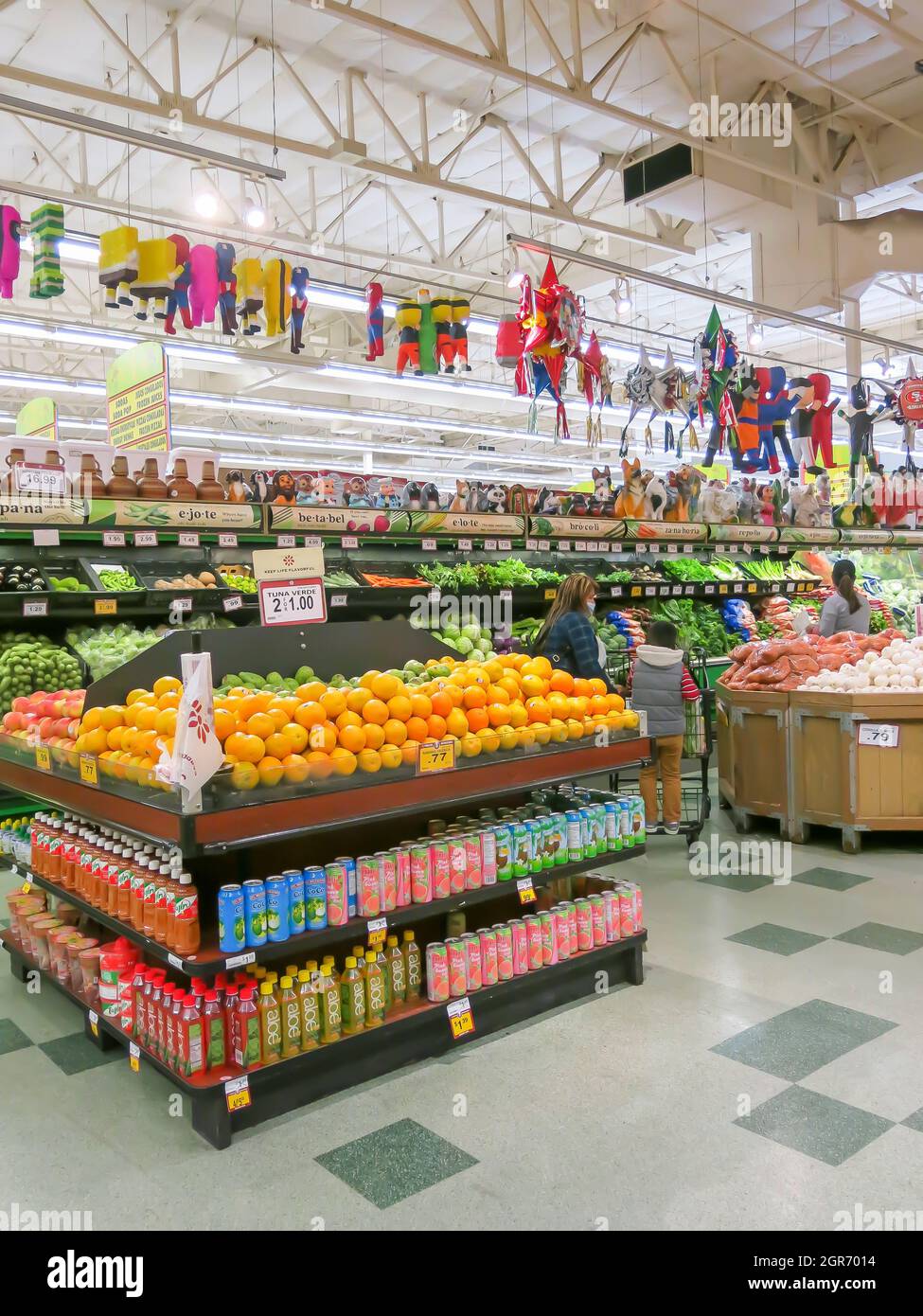 Produce Aisle of Latin American Supermarket Stock Photo - Alamy