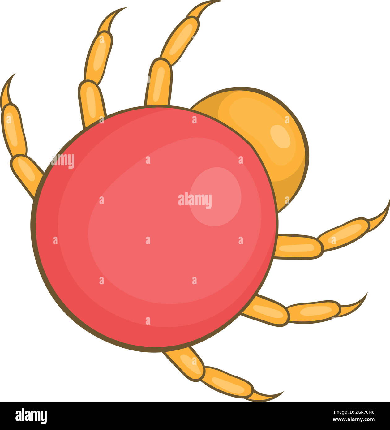 Mite parasite icon, cartoon style Stock Vector