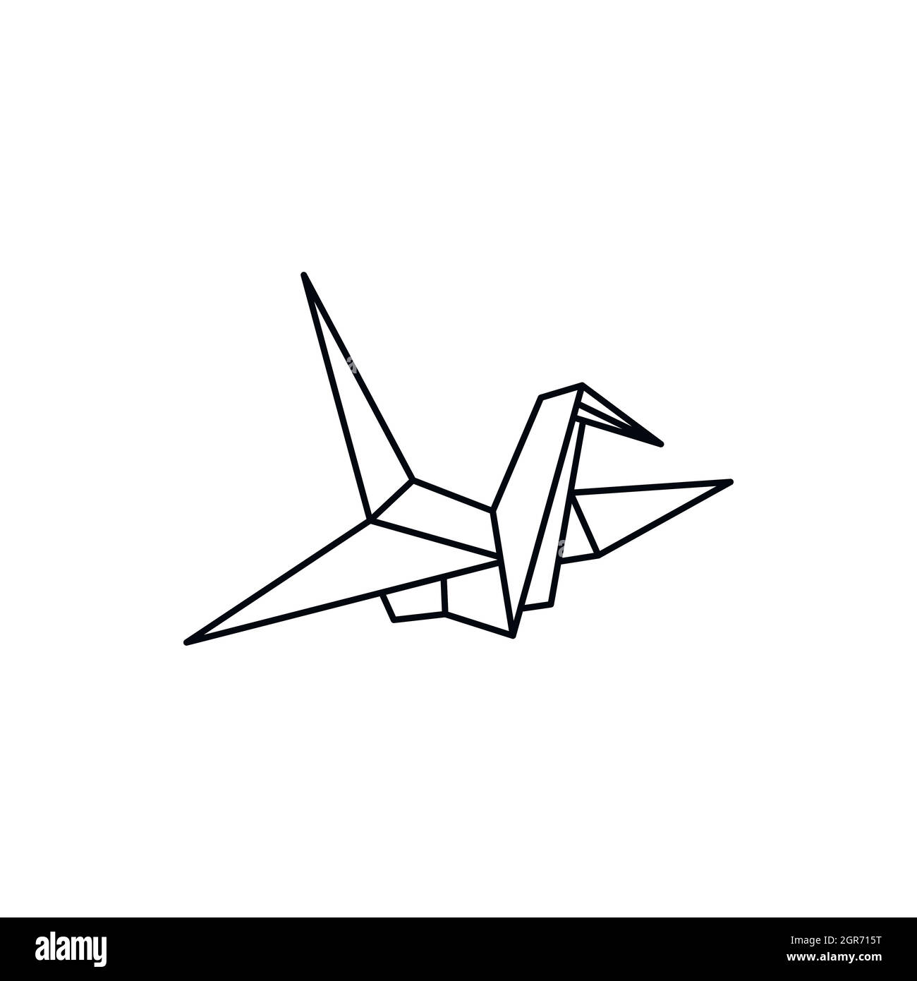 Origami duck stock vector. Illustration of symbol, japanese