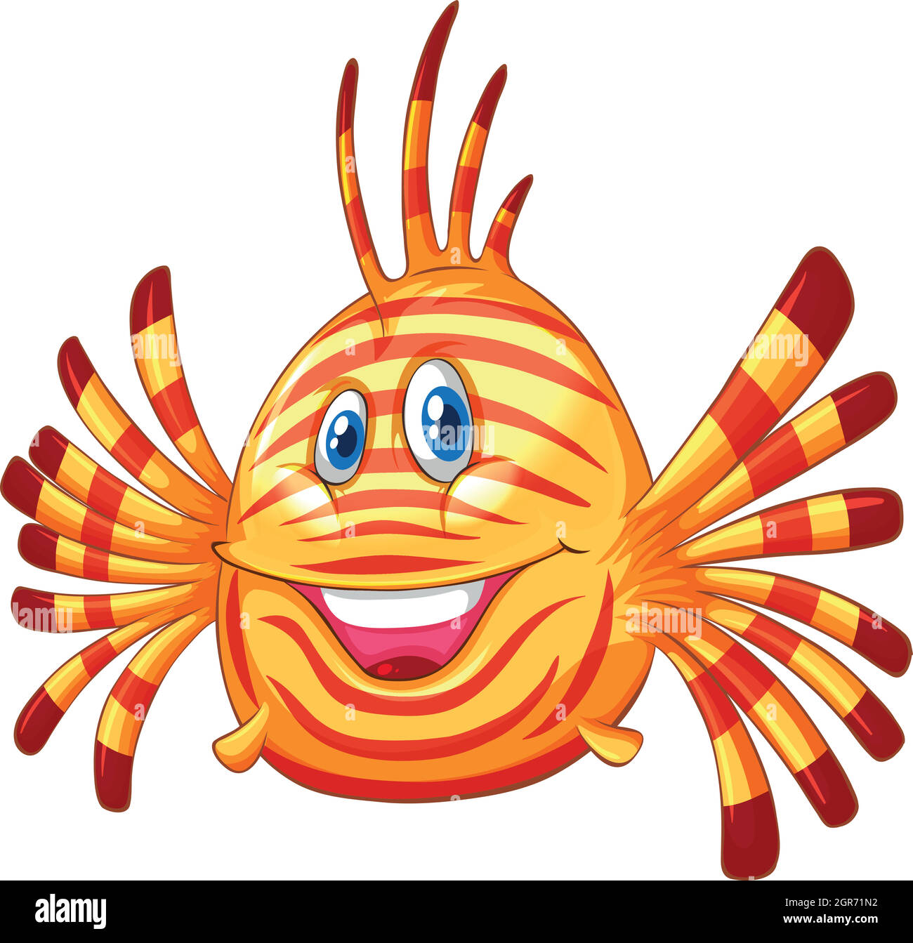 Cute fish with happy face Stock Vector Image & Art - Alamy