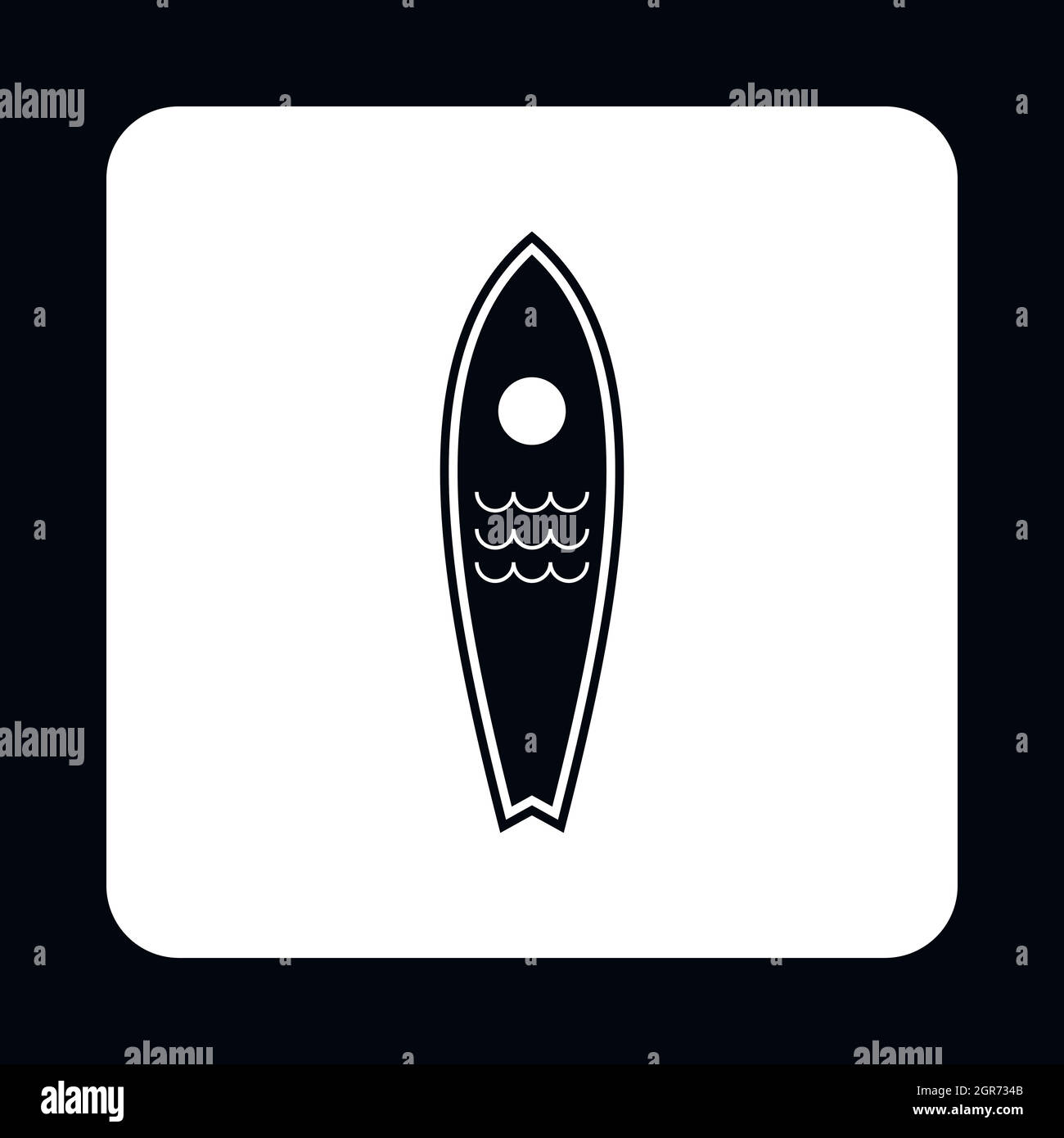 Surfboard icon, simple style Stock Vector Image & Art - Alamy