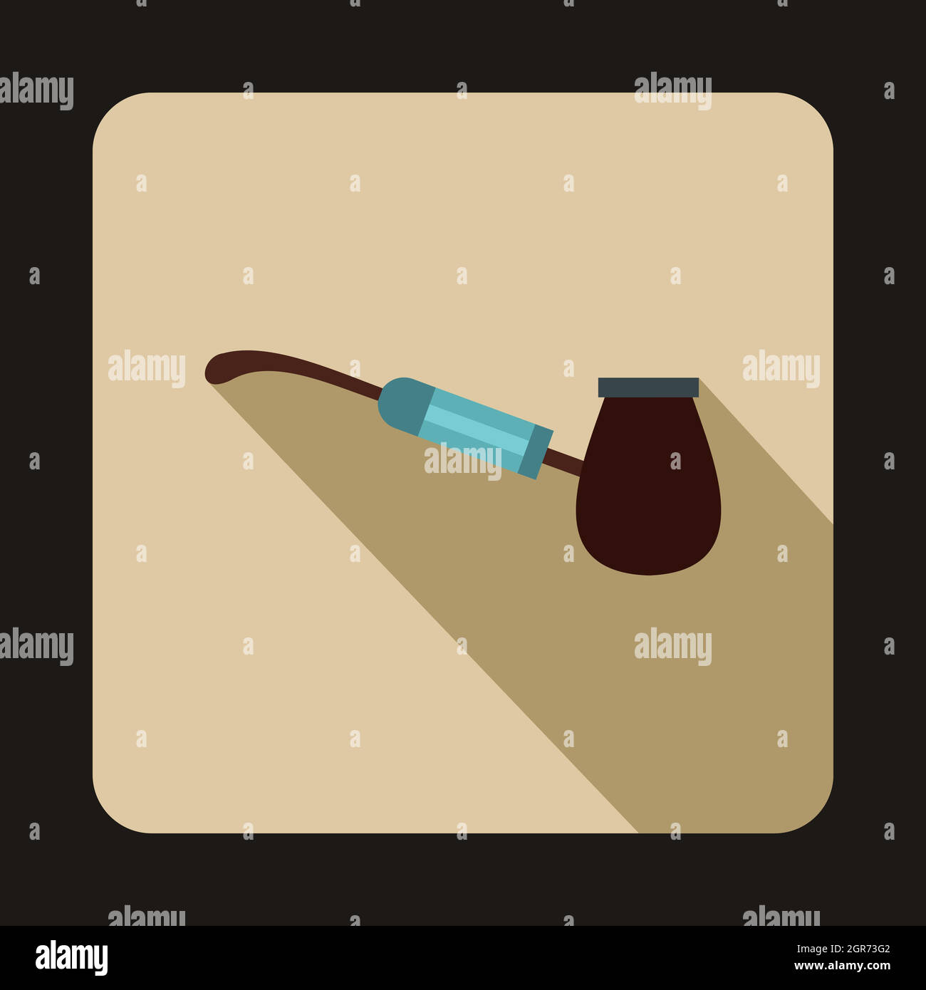 Electronic pipe icon, flat style Stock Vector